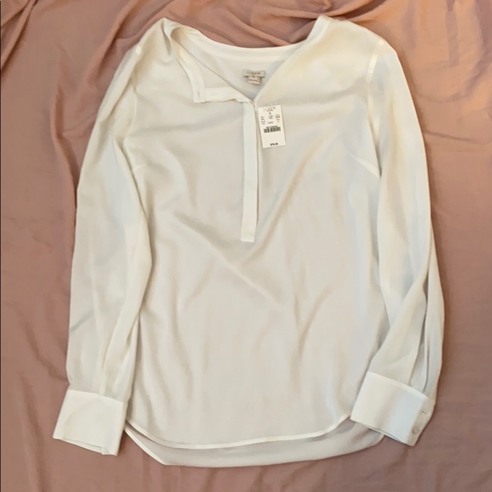J crew white blouse